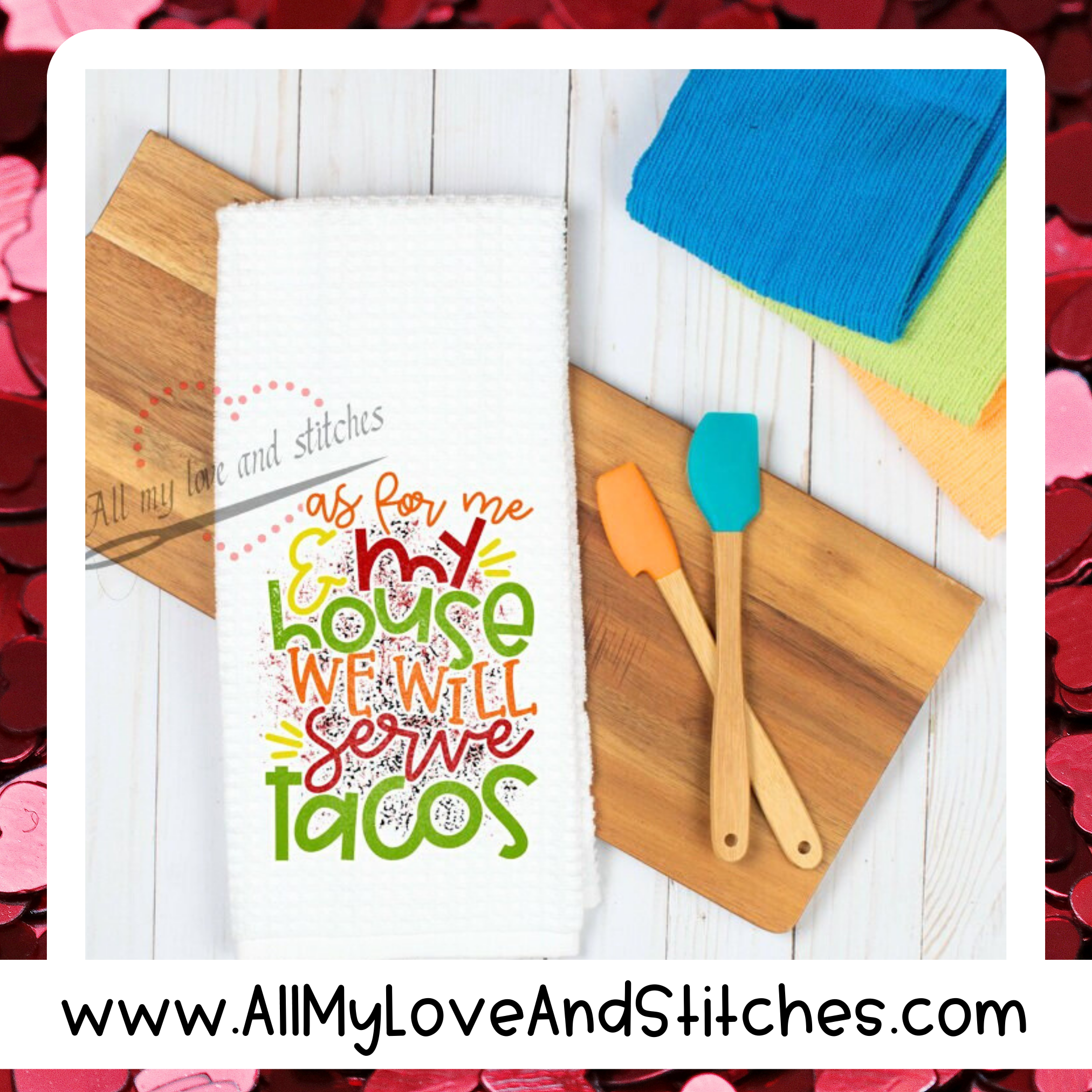 As For Me and My House We Will Serve Tacos Kitchen Towel