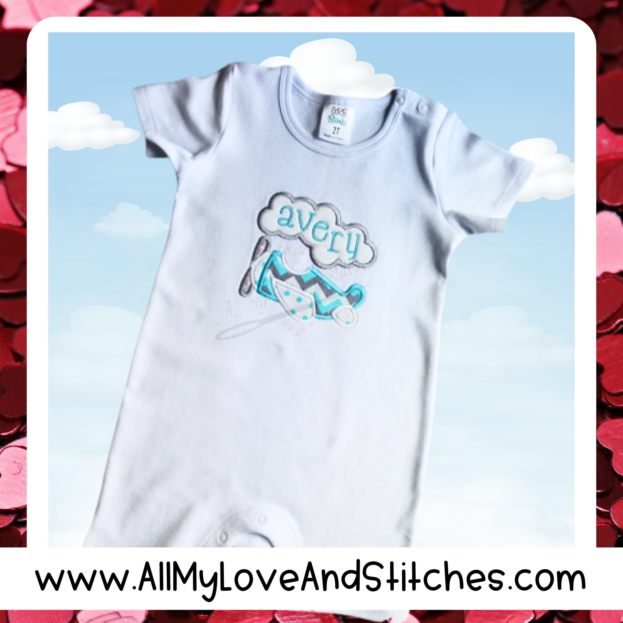 Baby and Toddler Personalized Romper With Airplane