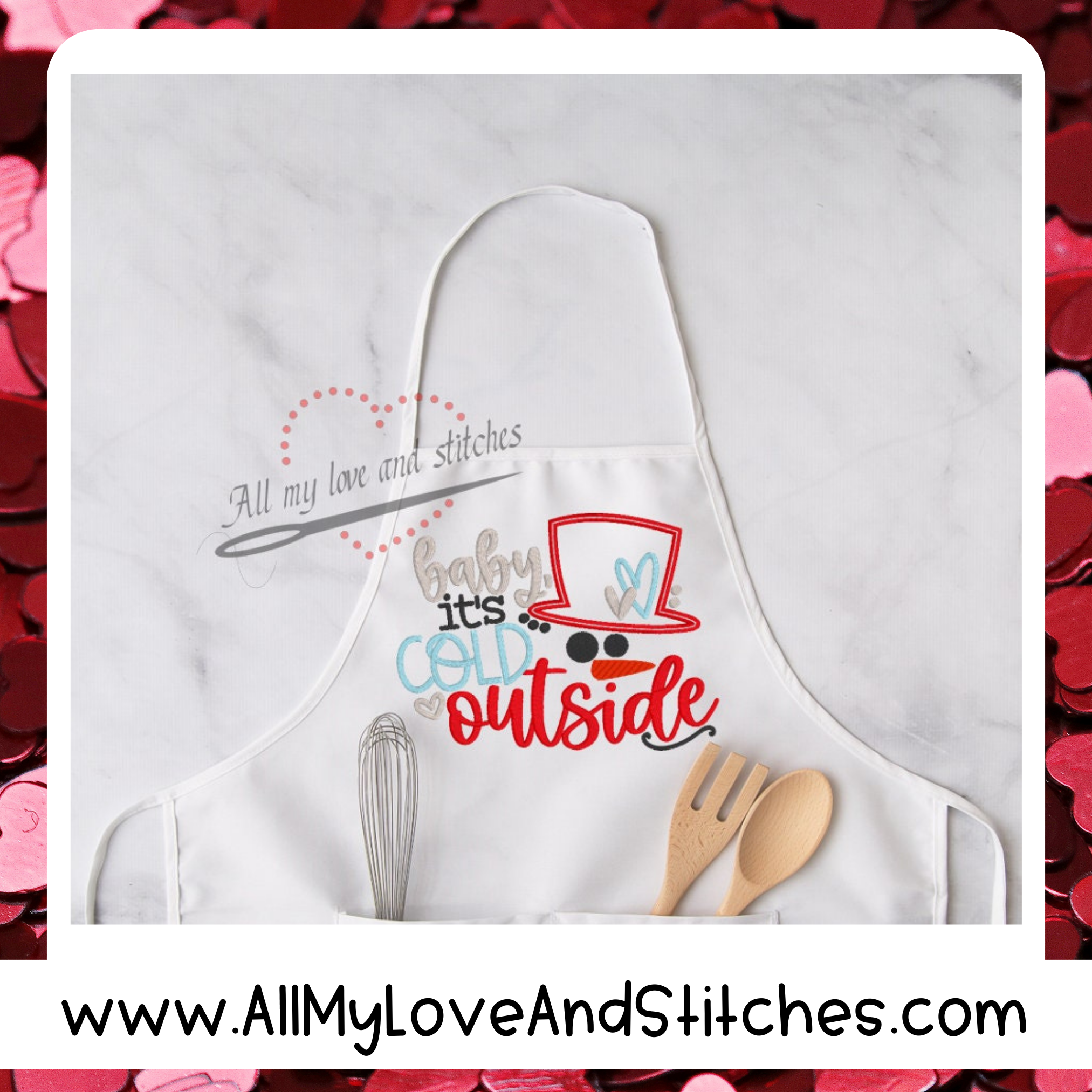 Baby It's Cold Outside Christmas Cooking Holiday Apron