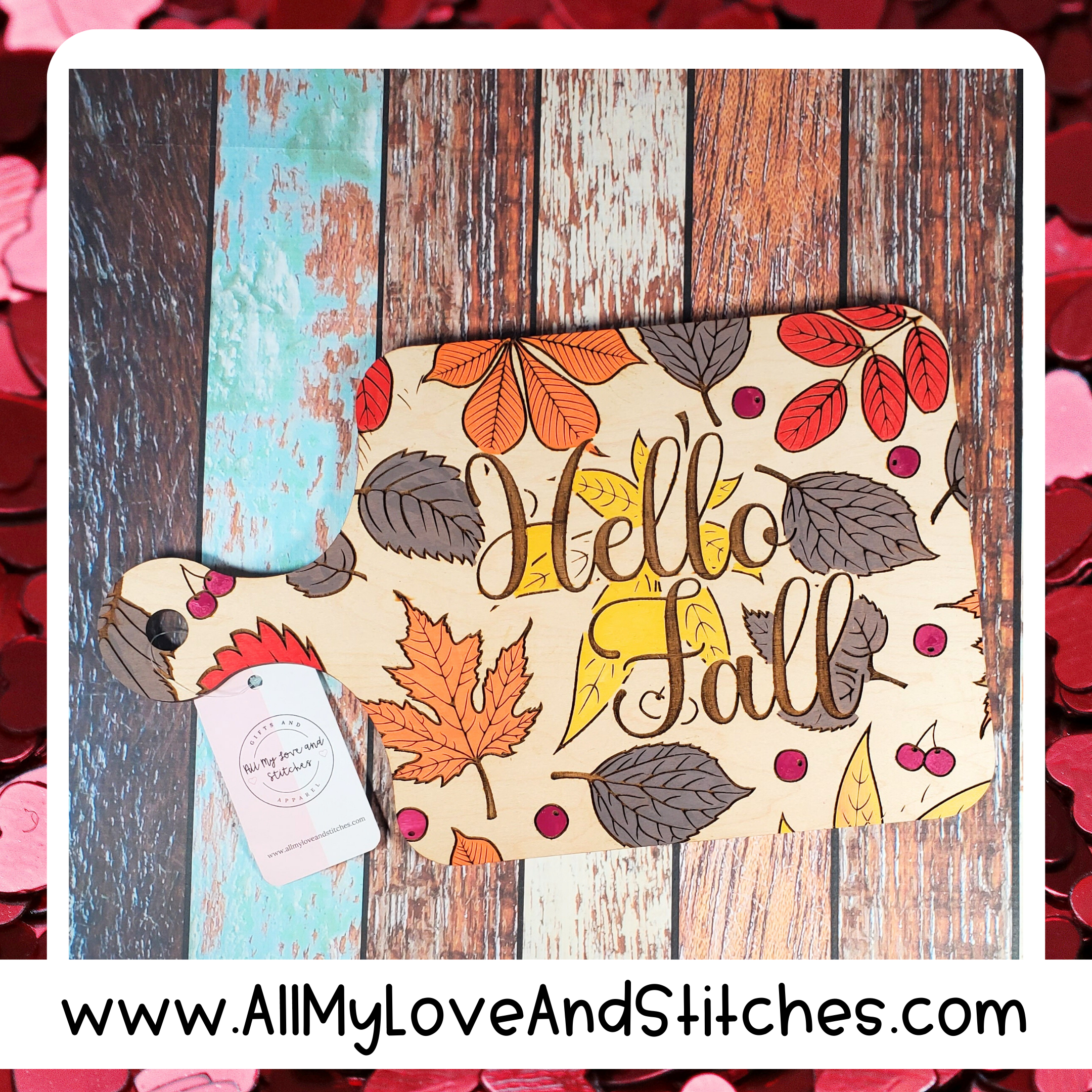 Hello Fall Decorative Cutting Board