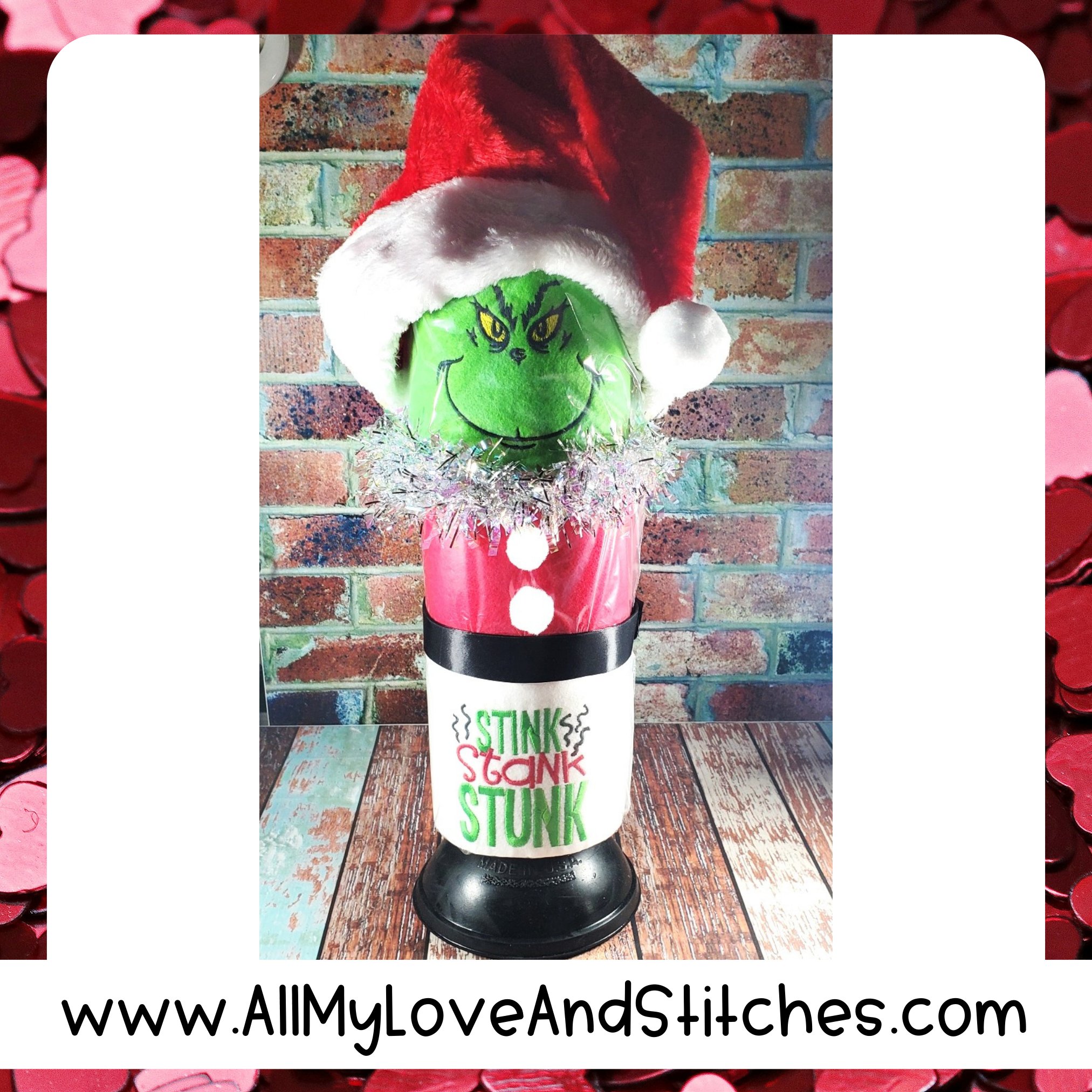 Grinch Toilet Paper Plunger Tower