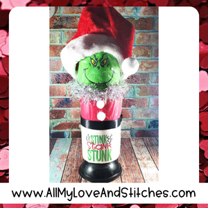 Grinch Toilet Paper Plunger Tower