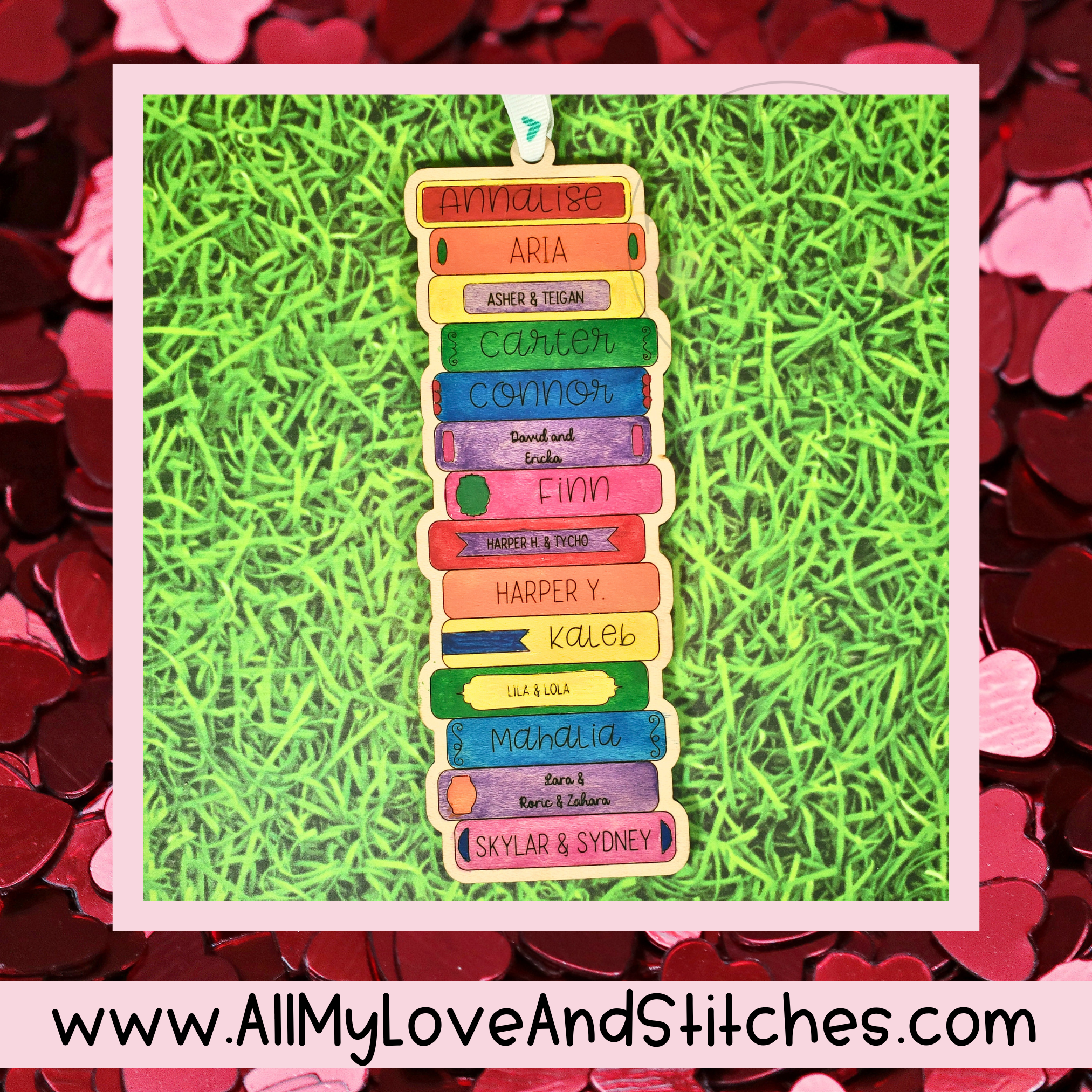 Bookmark With Personalized Book Titles