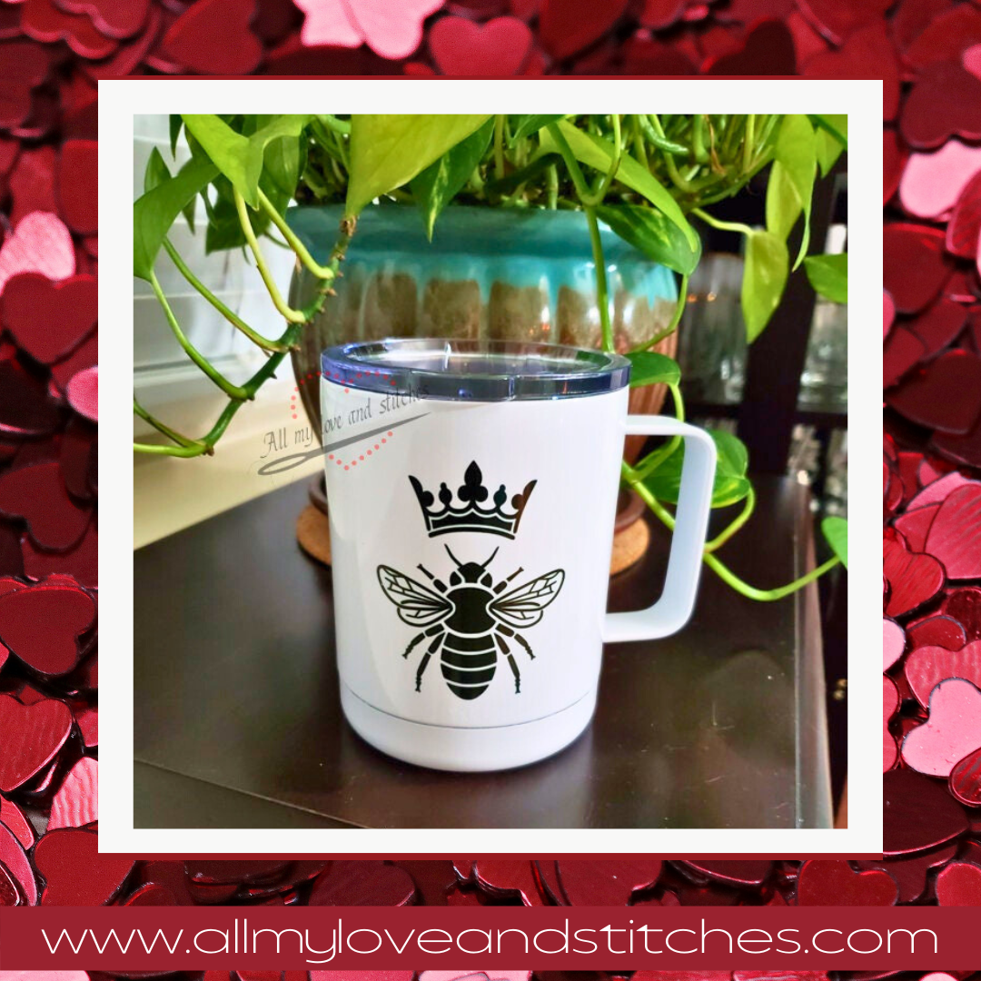 Queen Bee Custom Insulated Coffee Mug