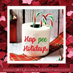 Hap pee Holidays Toilet Paper Gag Gift