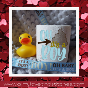 Oh Poo! It's A Boy! Baby Shower Toilet Paper Gag Gift