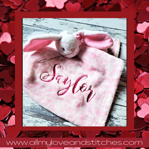 Bunny Lovey Personalized with the Name of Your Choice