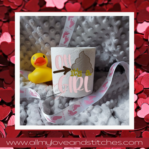 Oh Poo! It's A Girl! Baby Shower Toilet Paper Gag Gift