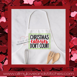 Christmas Calories Don't Count Cooking Holiday Apron