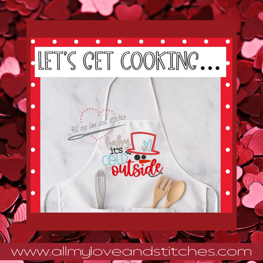 Baby It's Cold Outside Christmas Cooking Holiday Apron