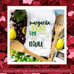 Margarita Drink Recipe Kitchen Towel