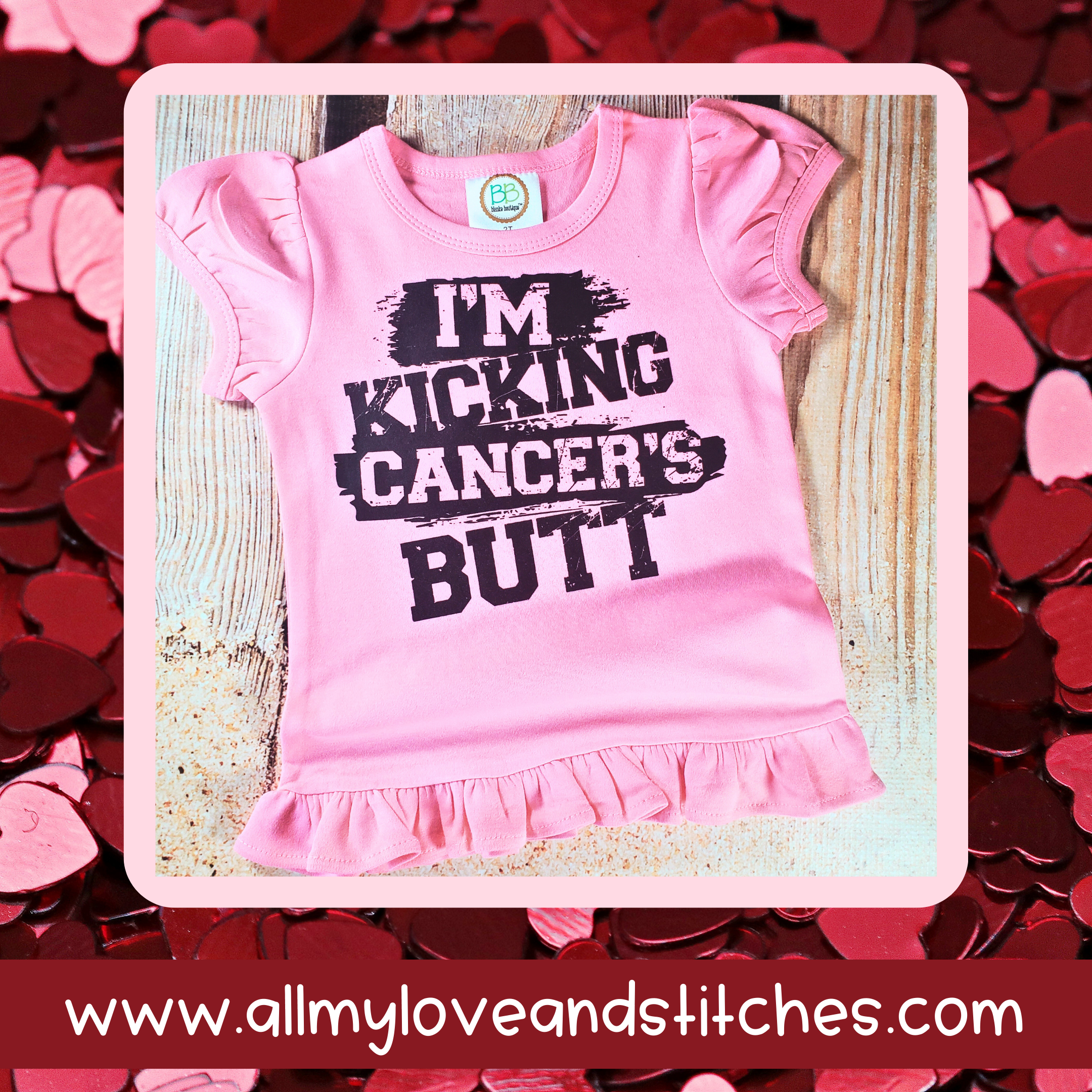 I'm Kicking Cancer's Butt Toddler and Youth T-Shirt