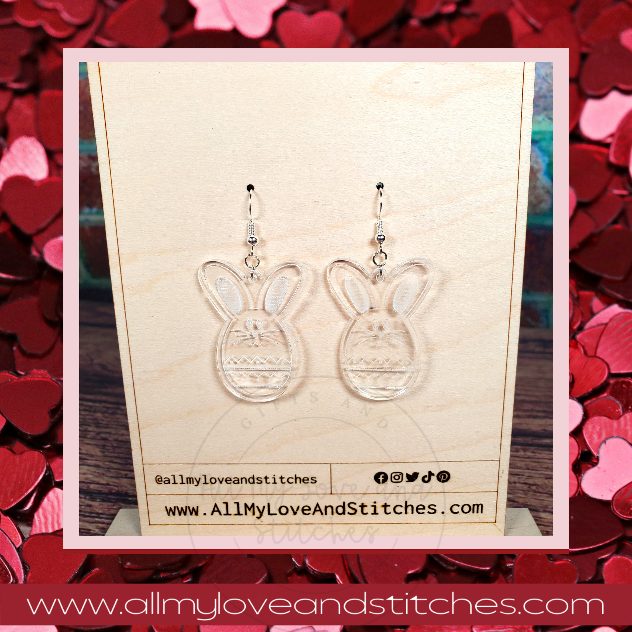 Easter Bunny Acrylic Earrings