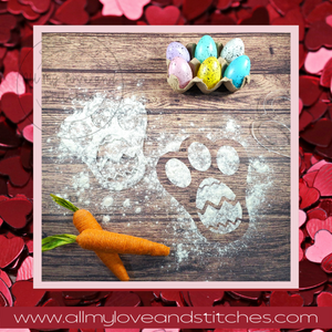 Easter Bunny Foot Stencils