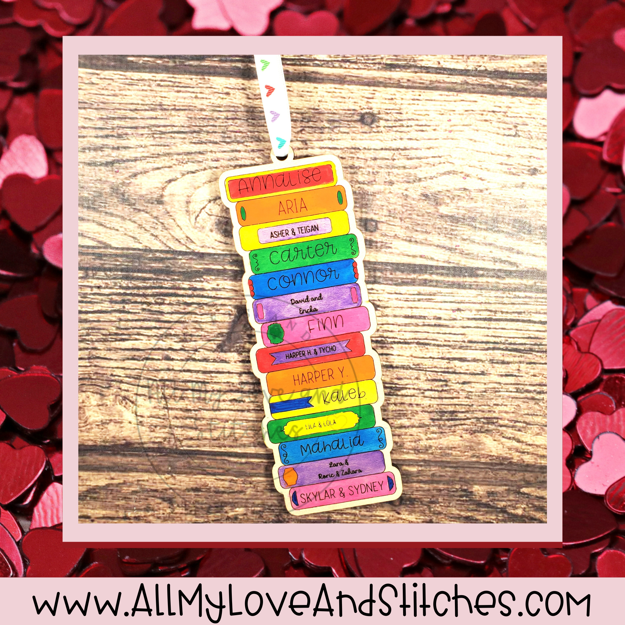 Bookmark With Personalized Book Titles