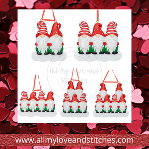 Gnome Family Christmas Ornament