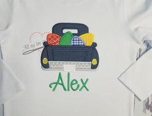 Easter Truck Youth Embroidered Shirt