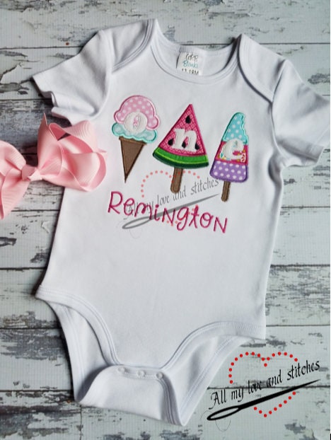 Ice Cream Summer Birthday Bodysuit