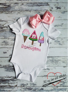 Ice Cream Summer Birthday Bodysuit