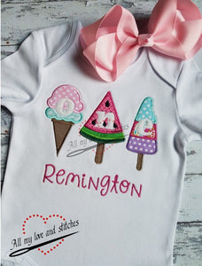 Ice Cream Summer Birthday Bodysuit