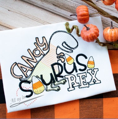 Candy Saurus Rex Halloween Shirt