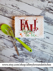 Fall La La La La Kitchen Towel