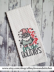 Set of Christmas Gnome  Kitchen Towels