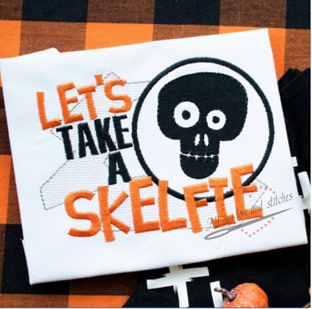 Let's Take a Skelfie Youth Halloween Shirt