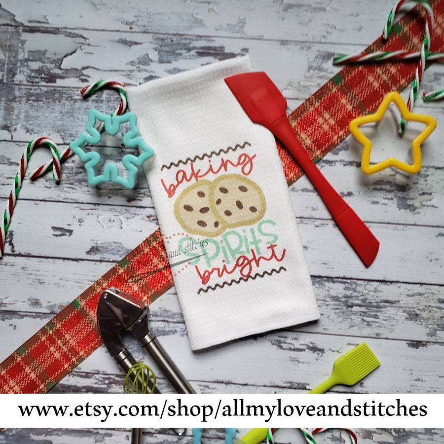 Baking Spirits Bright Christmas Kitchen Towel