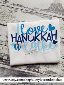 I Love Hanukkah A Latke Youth Shirt