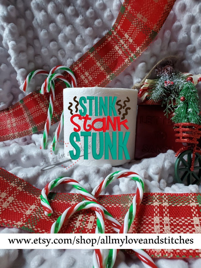 Stink Stank Stunk Christmas Toilet Paper Gag Gift