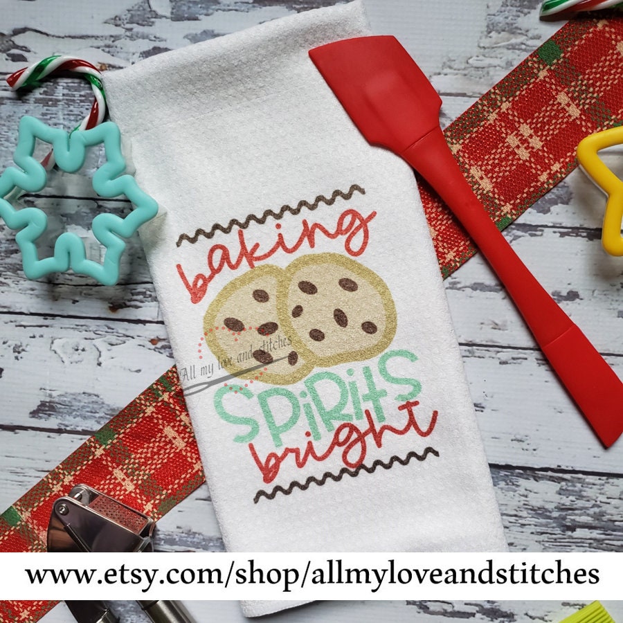 Baking Spirits Bright Christmas Kitchen Towel