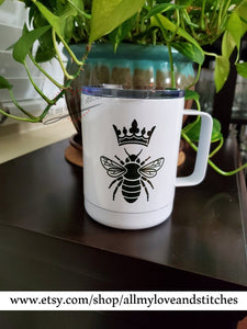 Queen Bee Custom Insulated Coffee Mug