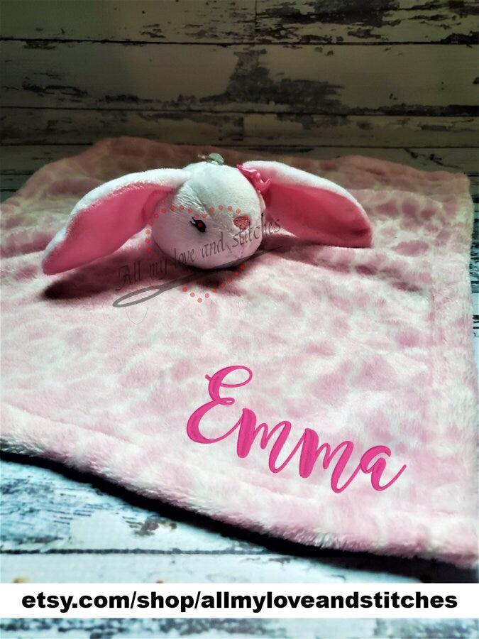 Bunny Lovey Personalized with the Name of Your Choice