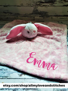 Bunny Lovey Personalized with the Name of Your Choice