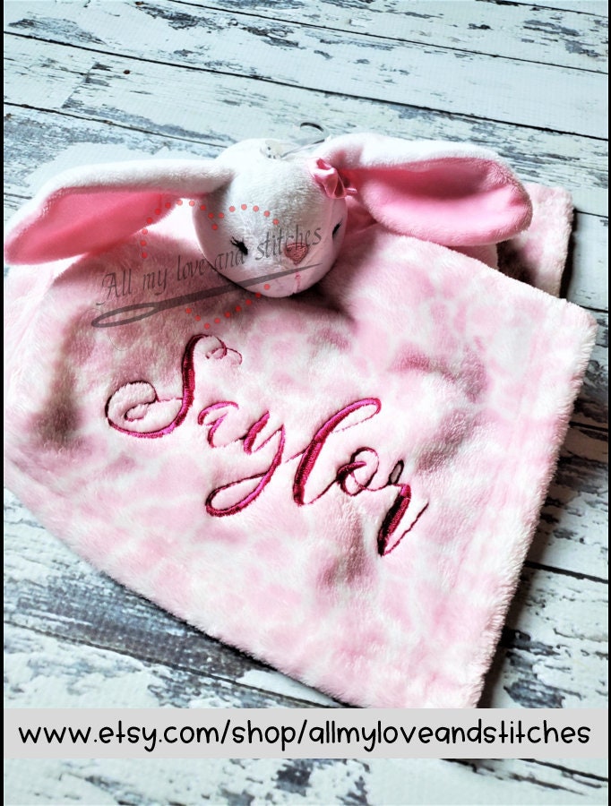 Bunny Lovey Personalized with the Name of Your Choice