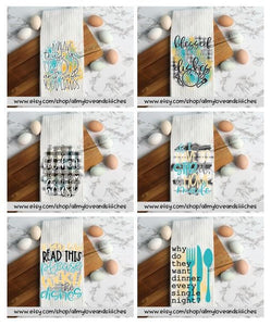 Your Choice of Two Mother's Day Printed Kitchen Towels