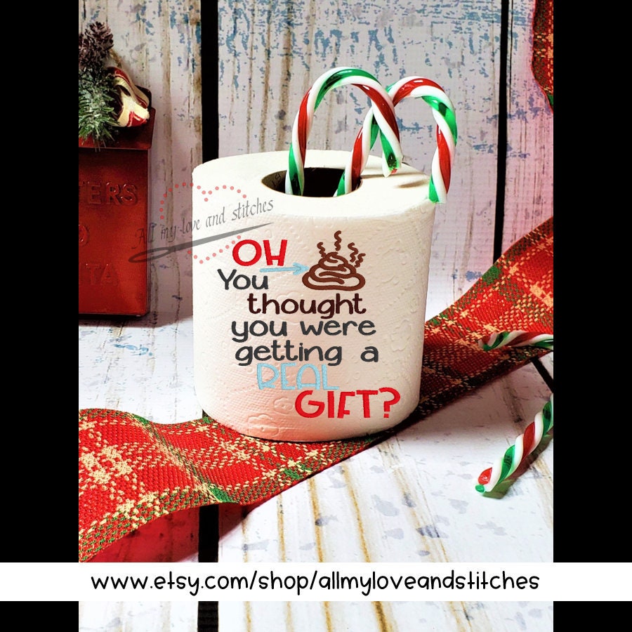 Oh Crap! You Thought You Were Getting A Real Gift Toilet Paper Gag Gift