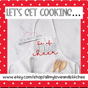 Be Of Good Cheer Merry Christmas Cooking Apron