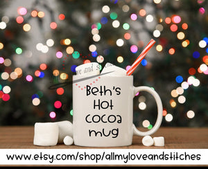 Snowmen Hug In A Mug Hot Chocolate Mug