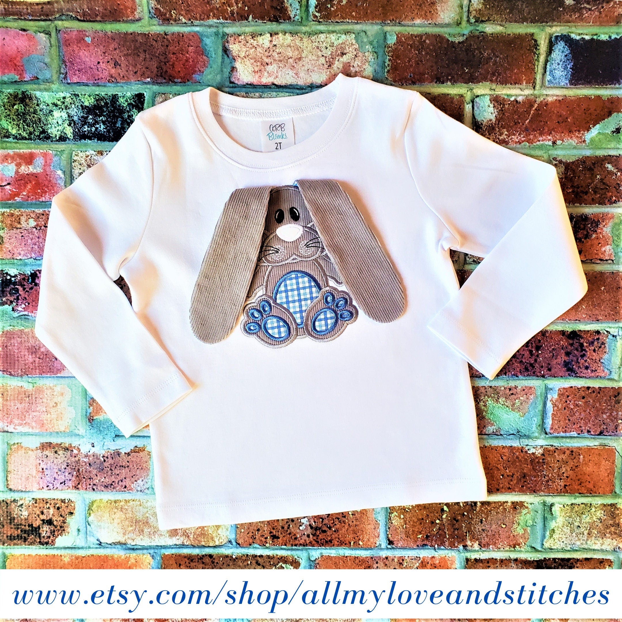 Floppy Eared Easter Bunny Toddler and Youth Shirt