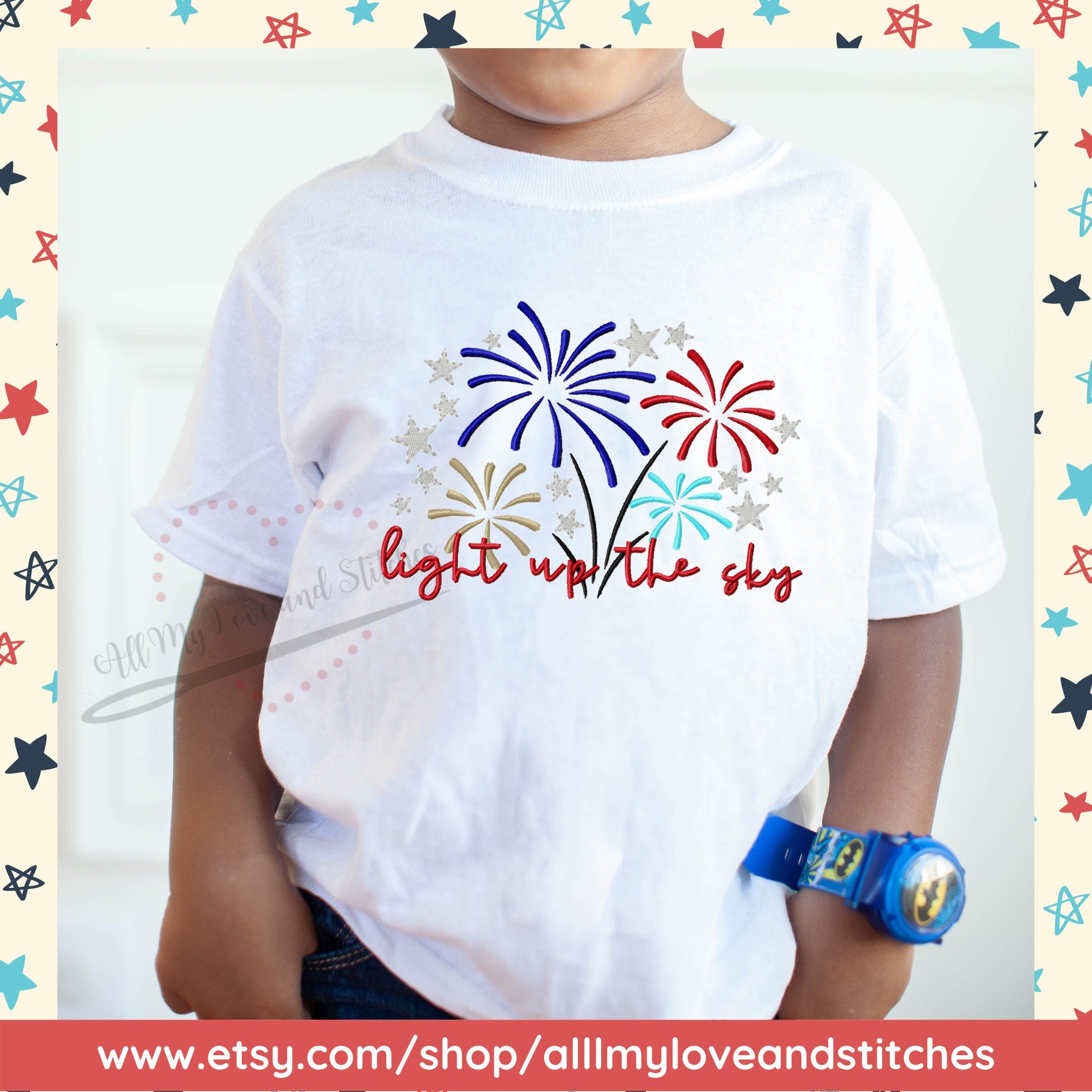 Light Up The Sky Patriotic Youth Shirt