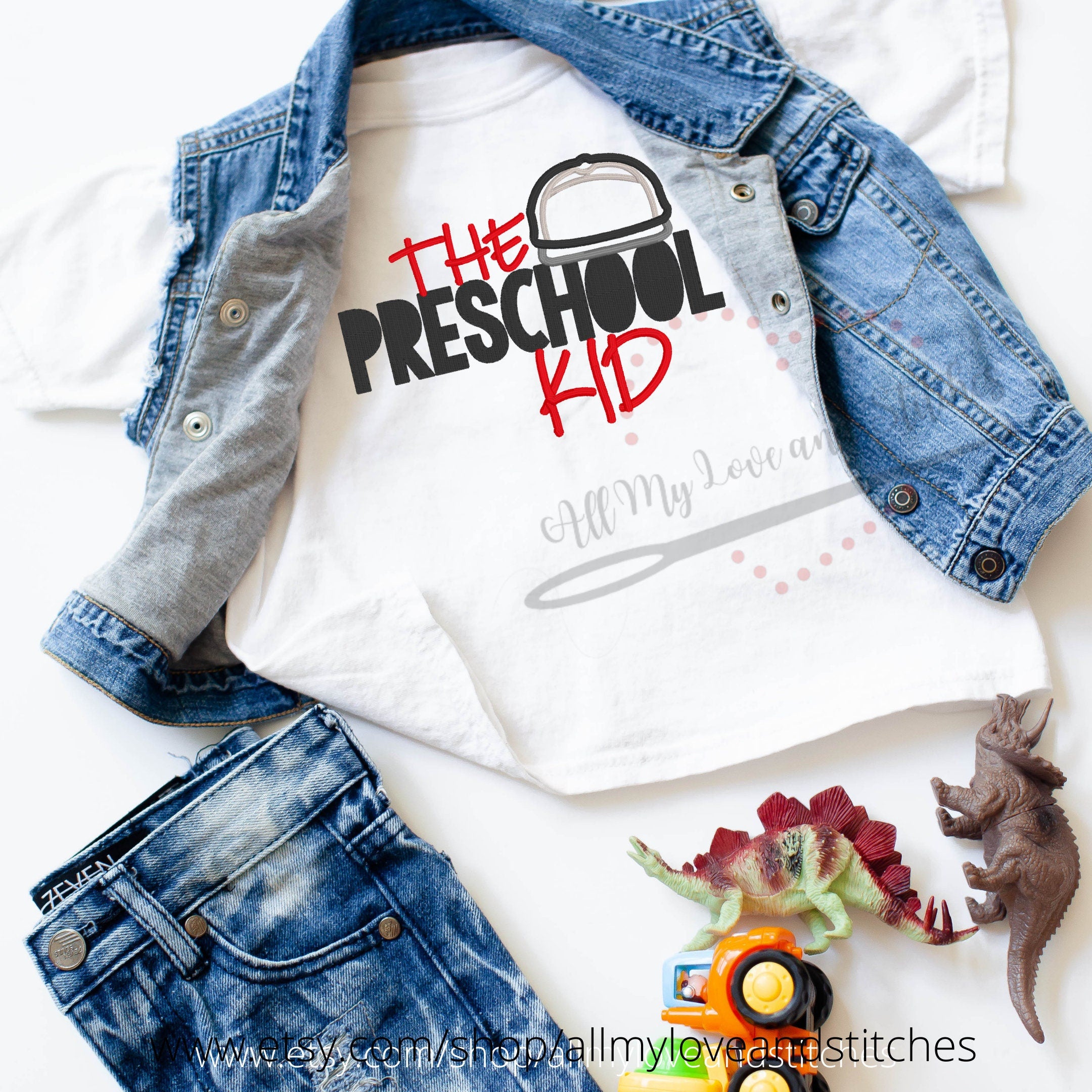 The Preschool Kid Embroidered Toddler and Youth Shirt