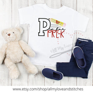 P Is For Pre-K Youth Shirt