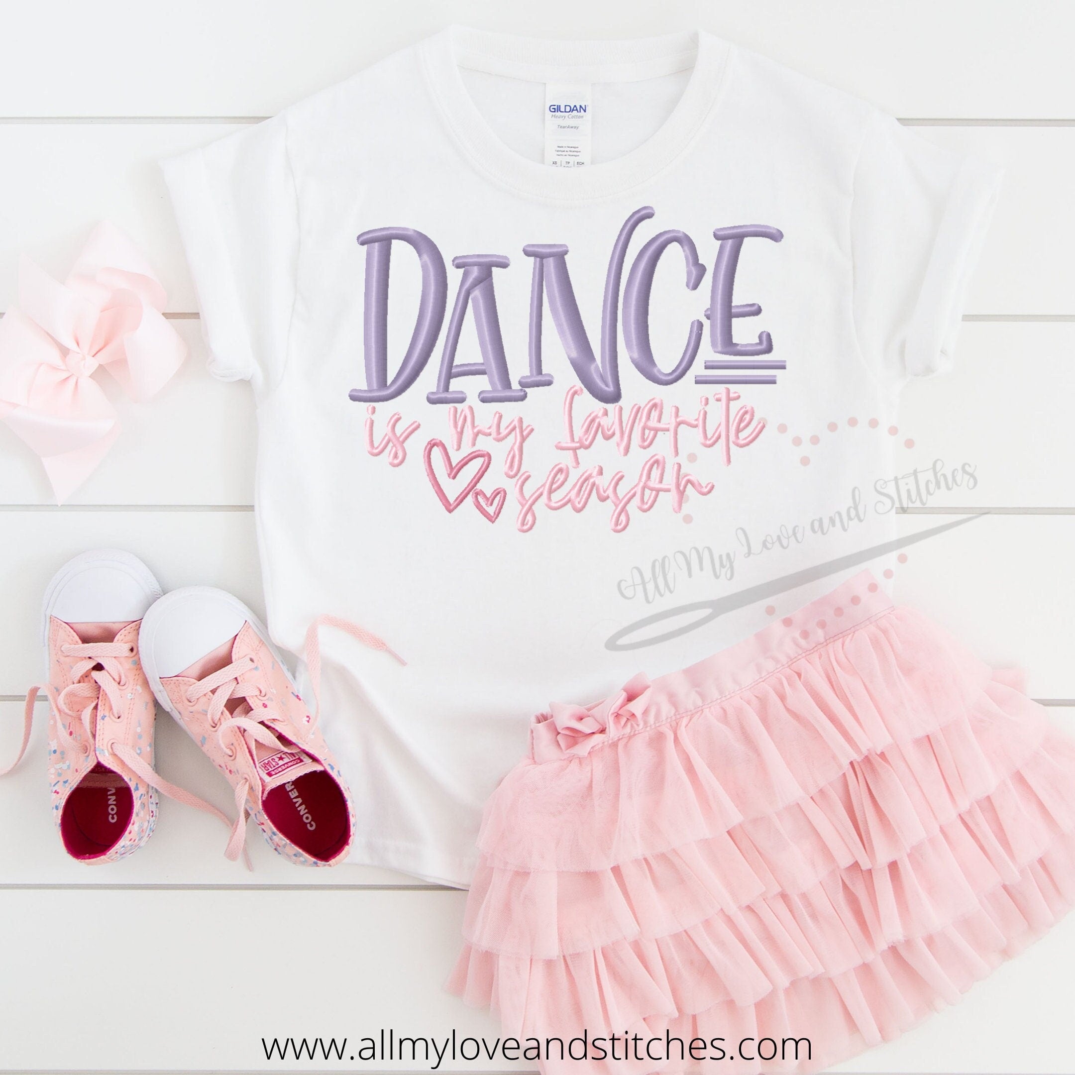 Dance Is My Favorite Season Toddler and Youth Embroidered Shirt