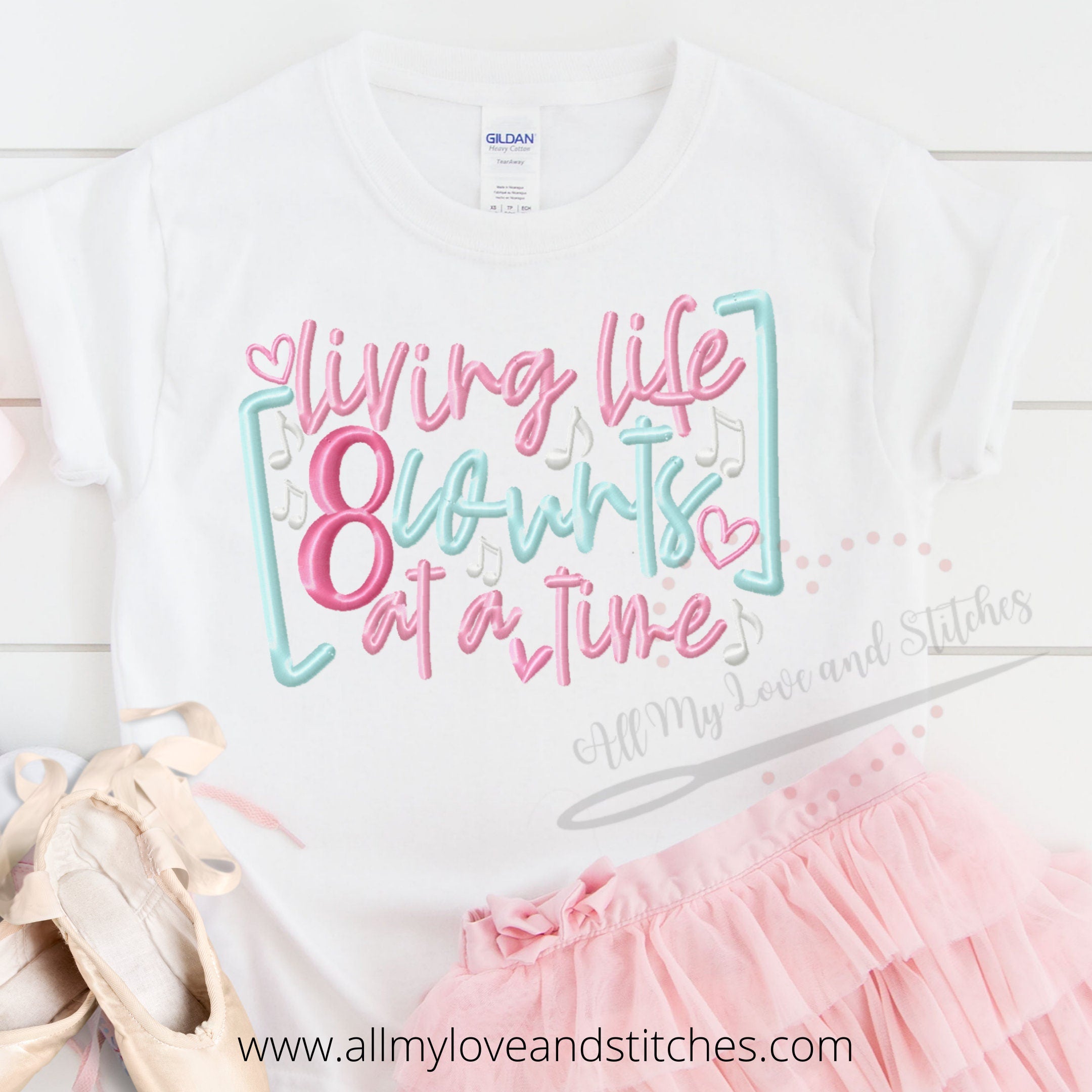 Living Life 8 Counts At A Time Youth Shirt