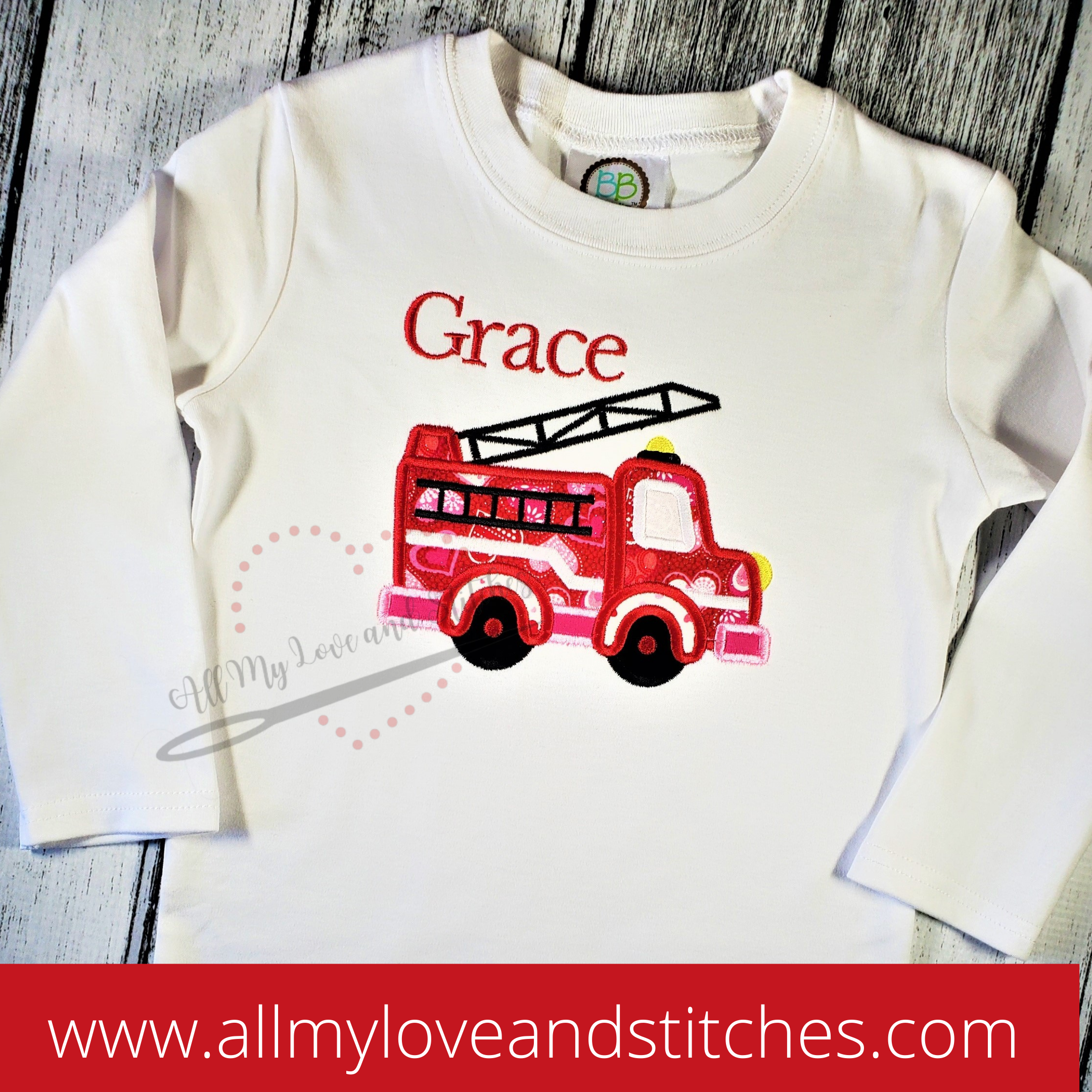 Girls' Fire Truck Youth Shirt