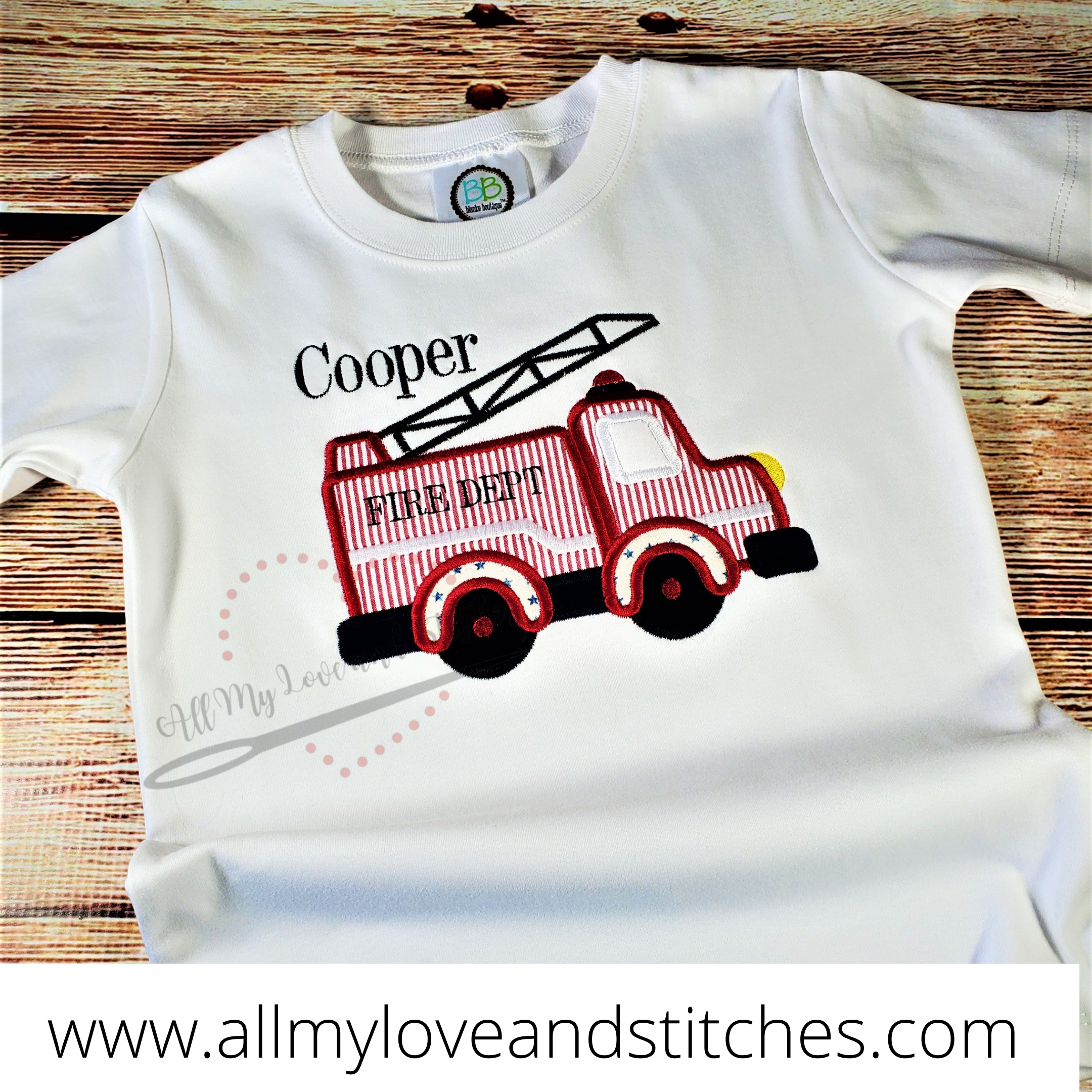 Boys' Fire Truck Toddler or Youth Shirt