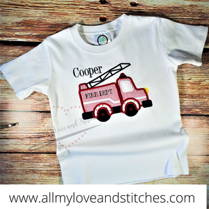 Boys' Fire Truck Toddler or Youth Shirt