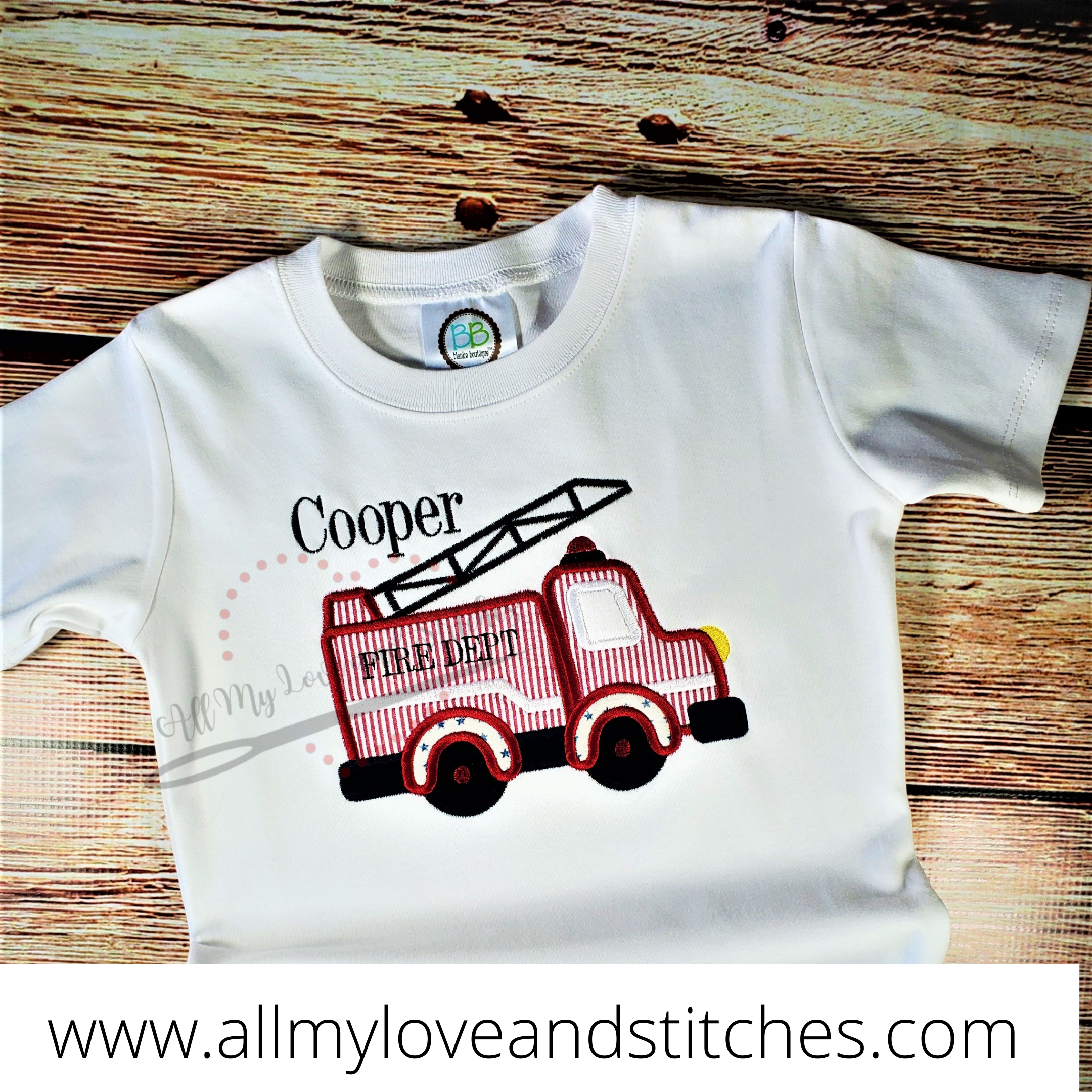 Boys' Fire Truck Toddler or Youth Shirt